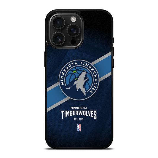 MINNESOTA TIMBERWOLVES NBA LOGO iPhone 16 Pro Max Case Cover