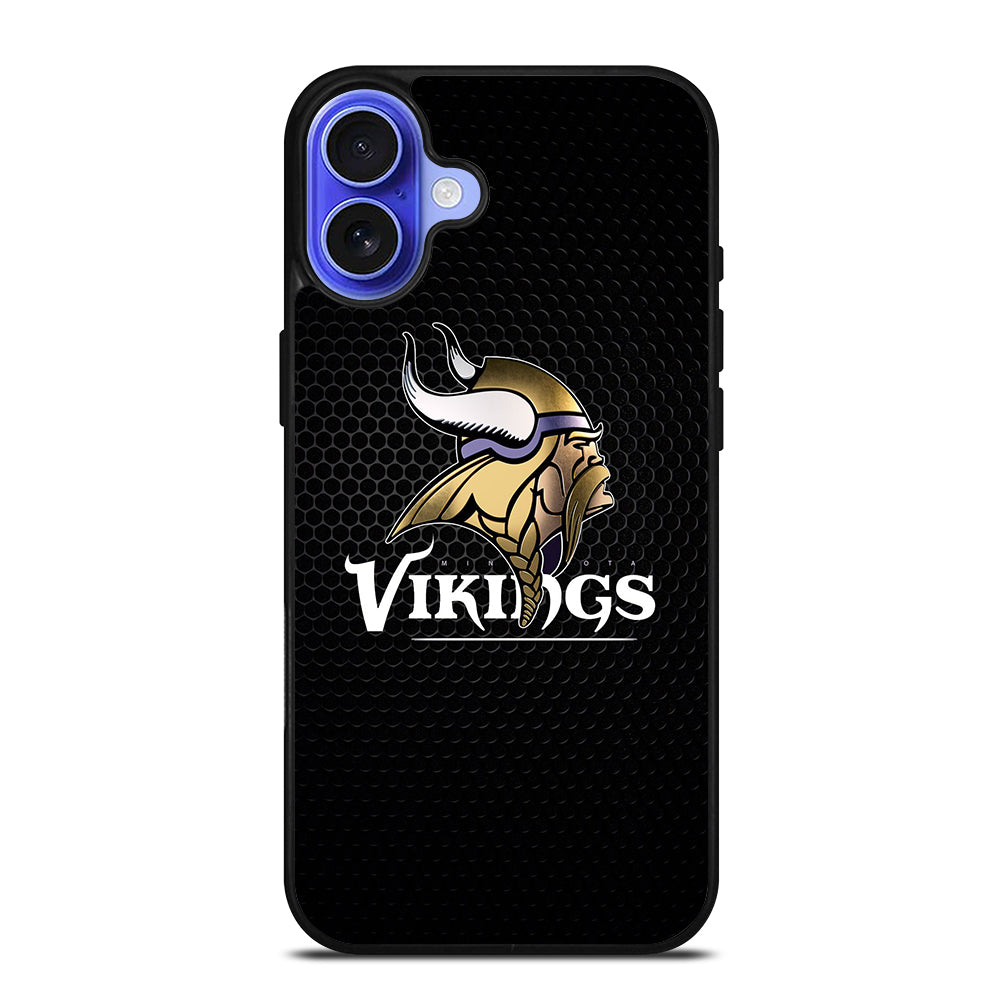 MINNESOTA VIKINGS METAL LOGO iPhone 16 Case Cover