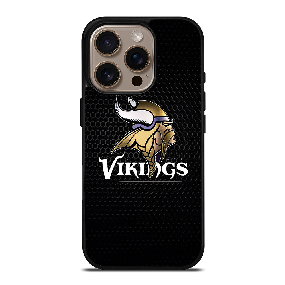 MINNESOTA VIKINGS METAL LOGO iPhone 16 Pro Case Cover