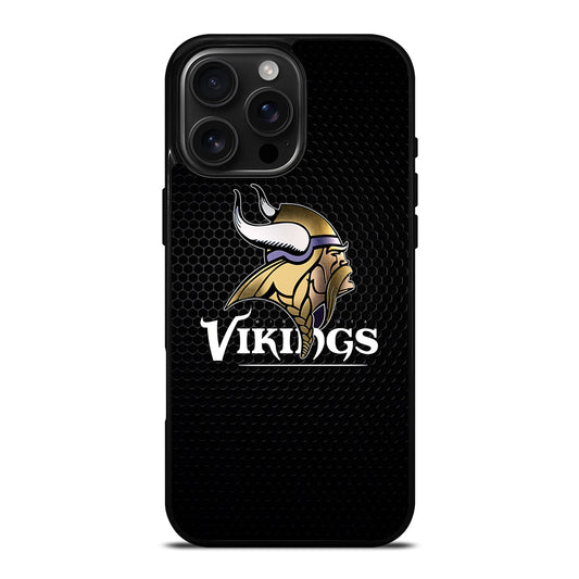 MINNESOTA VIKINGS METAL LOGO iPhone 16 Pro Max Case Cover