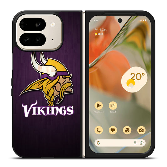 MINNESOTA VIKINGS WOODEN LOGO Google Pixel 9 Pro Fold Case Cover