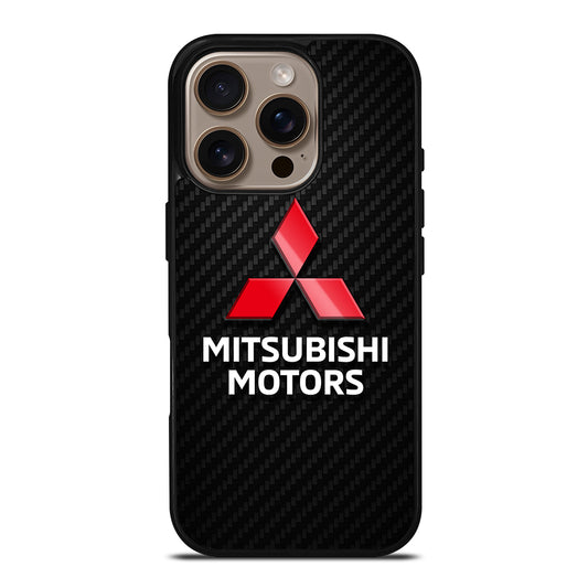 MITSUBISHI MOTORS LOGO CARBON iPhone 16 Pro Case Cover