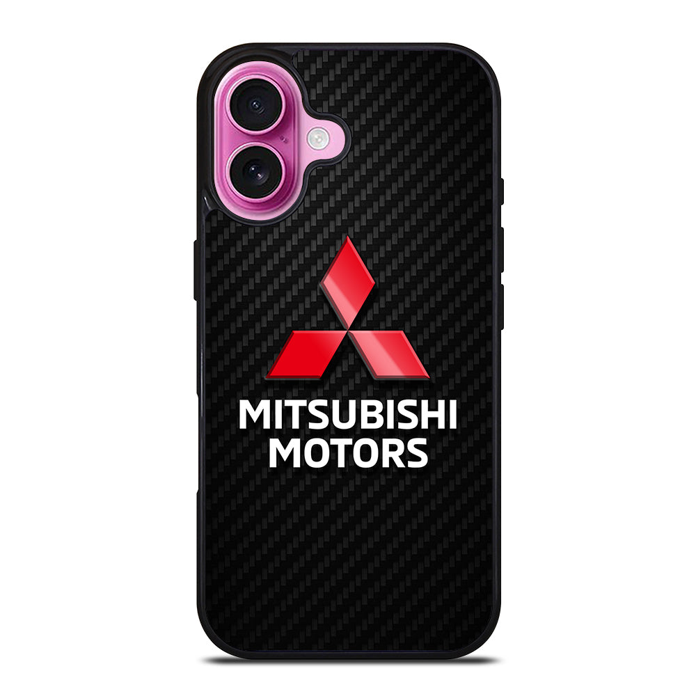 MITSUBISHI MOTORS LOGO CARBON iPhone 16 Plus Case Cover