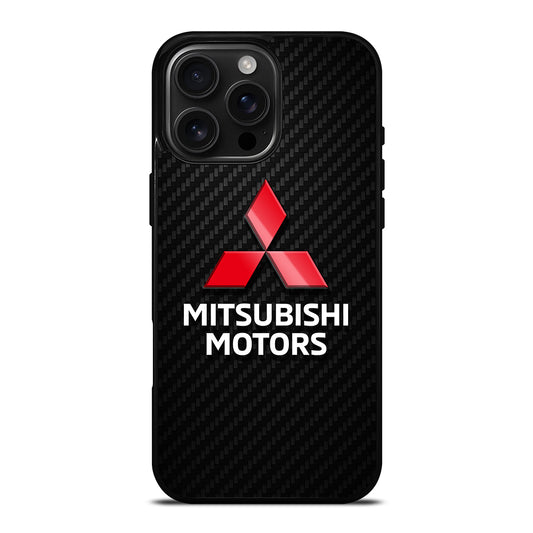 MITSUBISHI MOTORS LOGO CARBON iPhone 16 Pro Max Case Cover