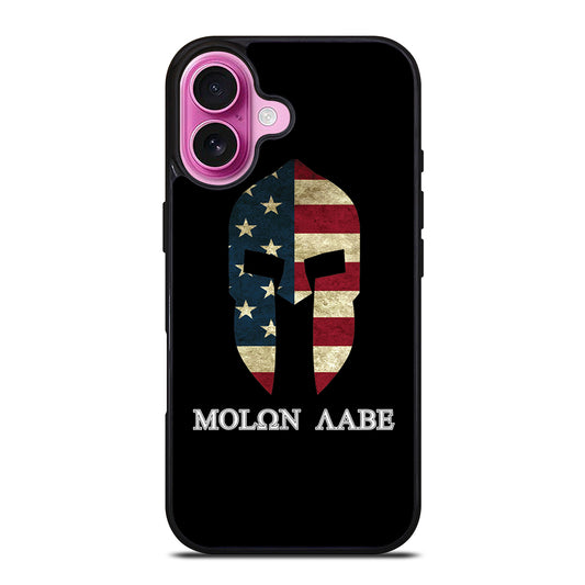 MOLON LABE AMERICAN FLAG BLACK iPhone 16 Plus Case Cover