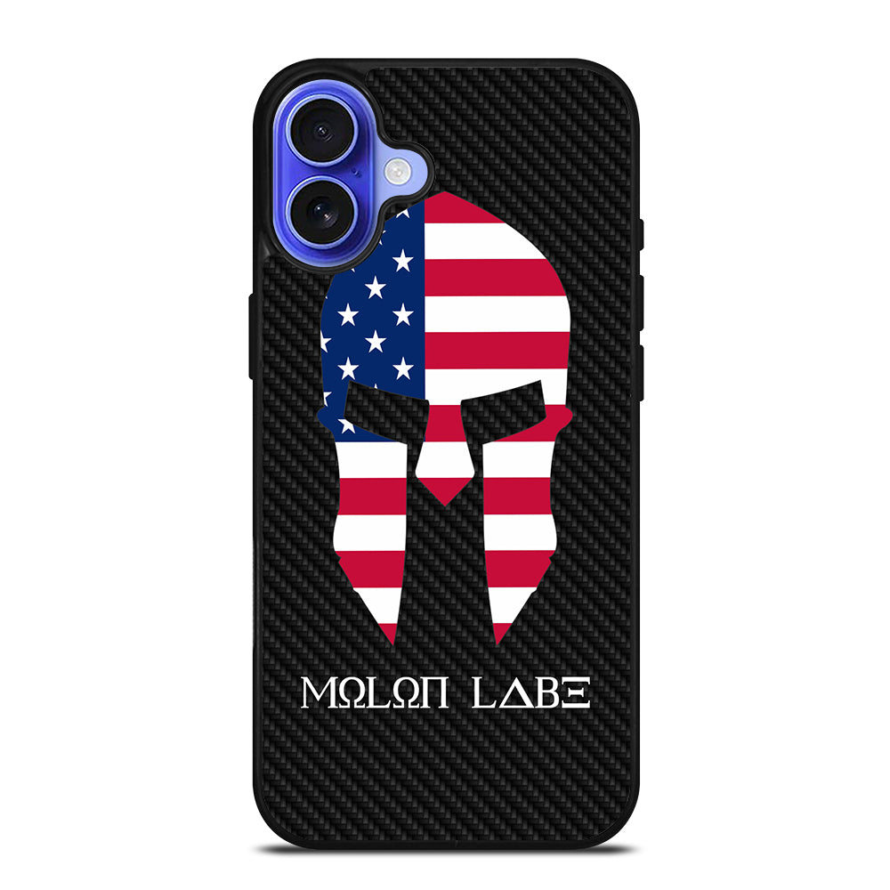 MOLON LABE AMERICAN FLAG CARBON LOGO iPhone 16 Case Cover