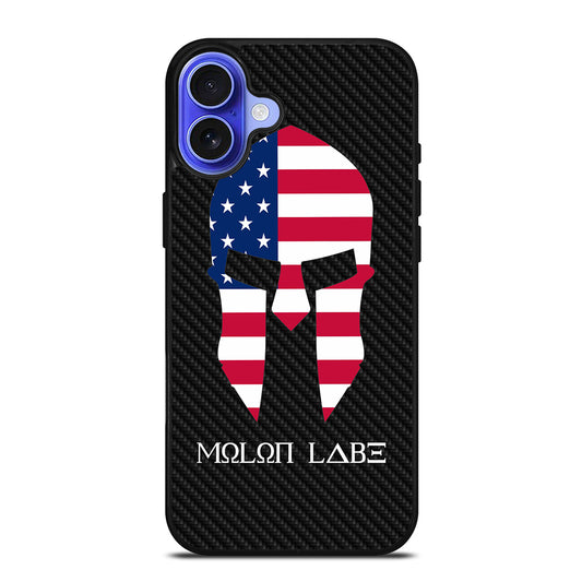 MOLON LABE AMERICAN FLAG CARBON LOGO iPhone 16 Case Cover