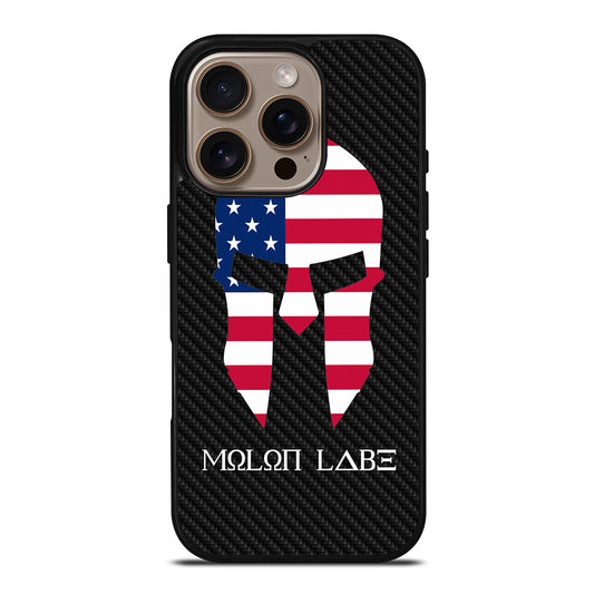 MOLON LABE AMERICAN FLAG CARBON LOGO iPhone 16 Pro Case Cover