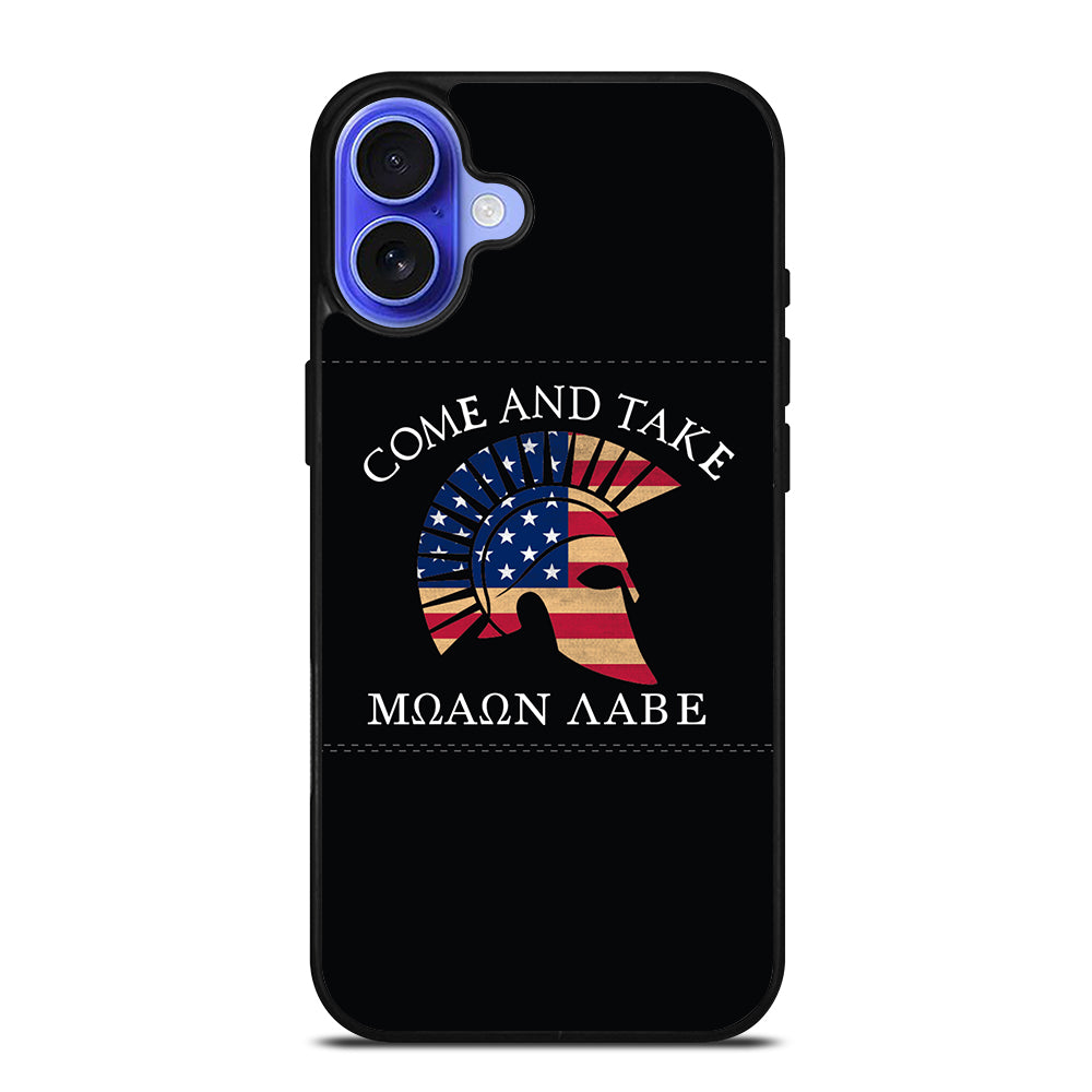 MOLON LABE AMERICAN FLAG HELMET iPhone 16 Case Cover