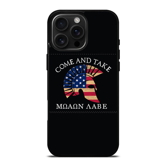MOLON LABE AMERICAN FLAG HELMET iPhone 16 Pro Max Case Cover
