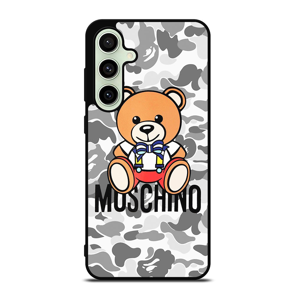 MOSCHINO TEDDY BEAR BAPE CAMO Samsung Galaxy S24 FE Case Cover