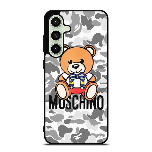 MOSCHINO TEDDY BEAR BAPE CAMO Samsung Galaxy S24 FE Case Cover