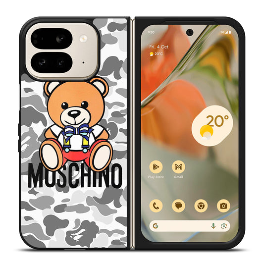 MOSCHINO TEDDY BEAR BAPE CAMO Google Pixel 9 Pro Fold Case Cover