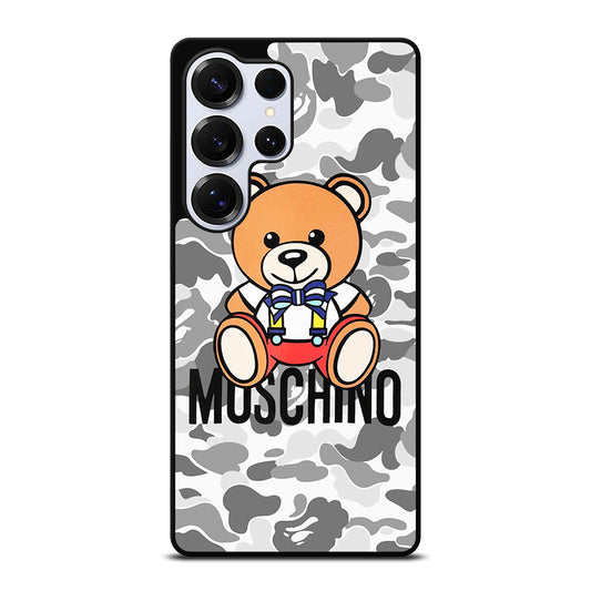 MOSCHINO TEDDY BEAR BAPE CAMO Samsung Galaxy S25 Ultra Case Cover