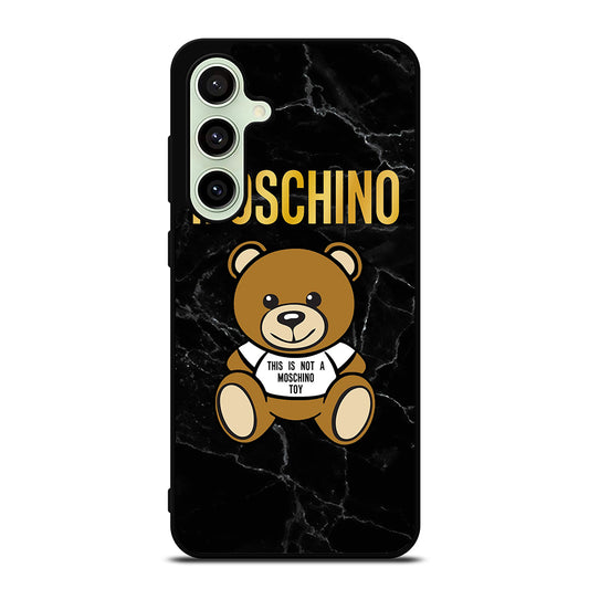 MOSCHINO TEDDY BEAR BLACK MARBLE Samsung Galaxy S24 FE Case Cover