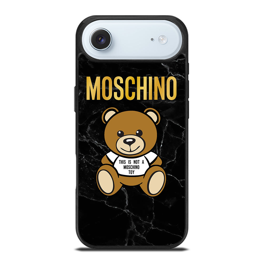 MOSCHINO TEDDY BEAR BLACK MARBLE iPhone Air Case Cover