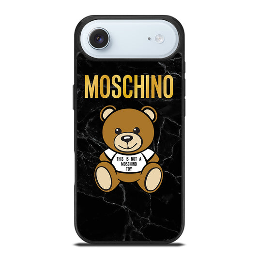 MOSCHINO TEDDY BEAR BLACK MARBLE iPhone Air Case Cover