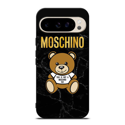 MOSCHINO TEDDY BEAR BLACK MARBLE Google Pixel 9 Pro Case Cover