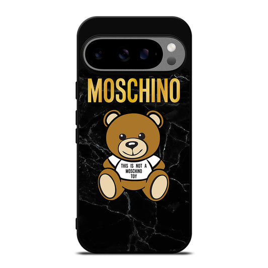 MOSCHINO TEDDY BEAR BLACK MARBLE Google Pixel 9 Pro XL Case Cover