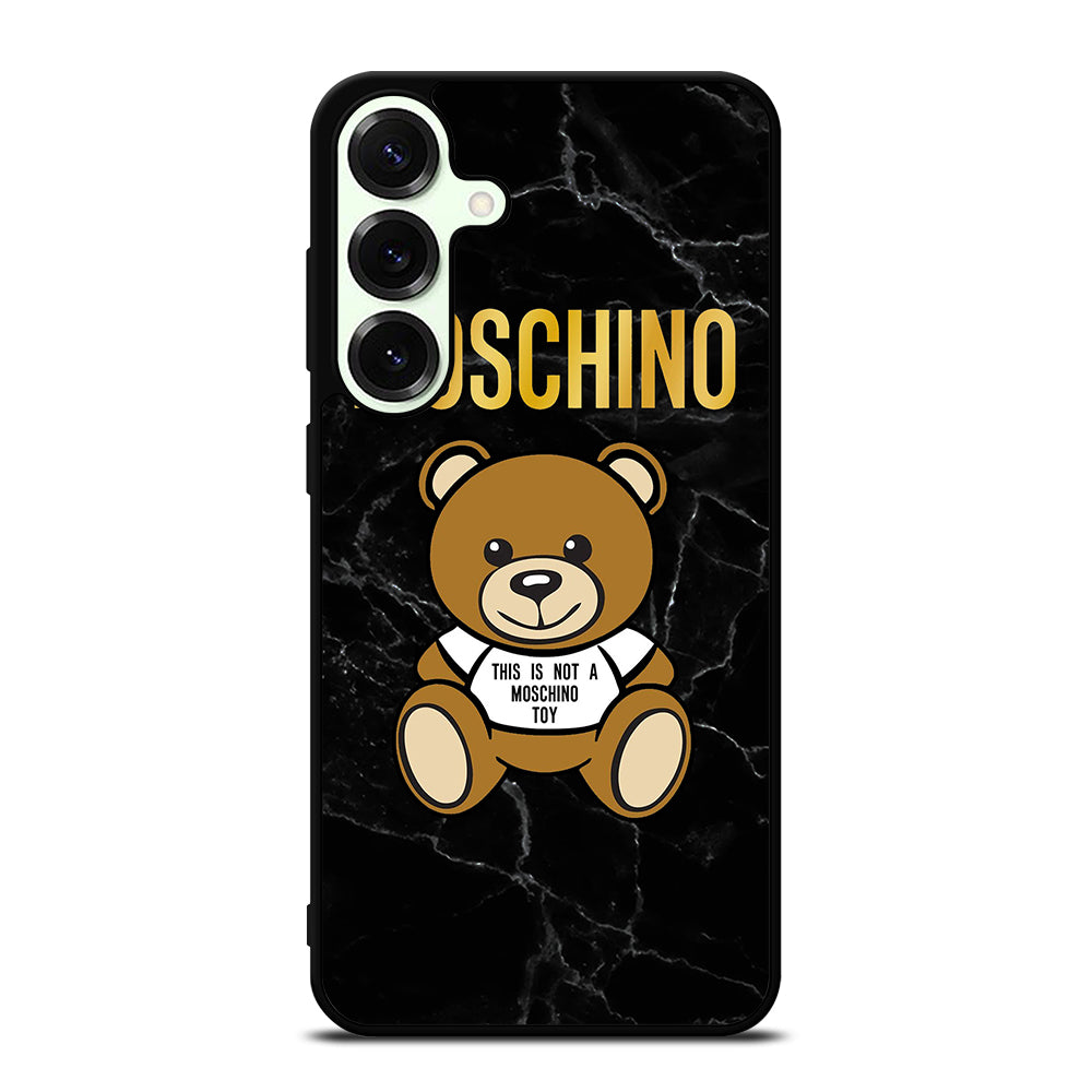 MOSCHINO TEDDY BEAR BLACK MARBLE Samsung Galaxy S26 Plus Case Cover