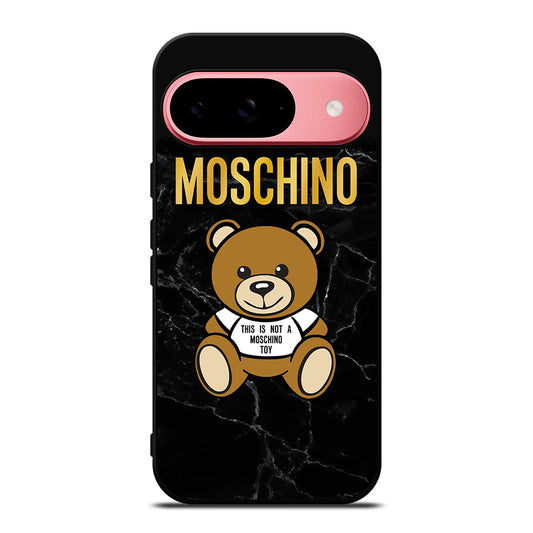 MOSCHINO TEDDY BEAR BLACK MARBLE Google Pixel 9 Case Cover