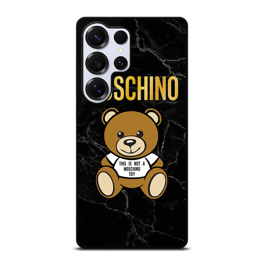 MOSCHINO TEDDY BEAR BLACK MARBLE Samsung Galaxy S25 Ultra Case Cover