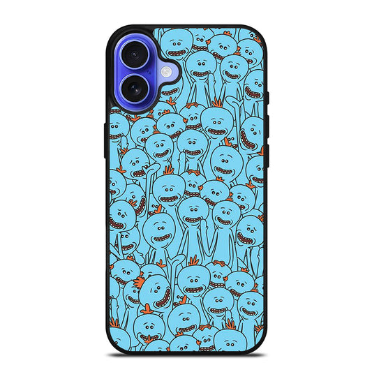 MR MEESEEKS PATTERN iPhone 16 Case Cover