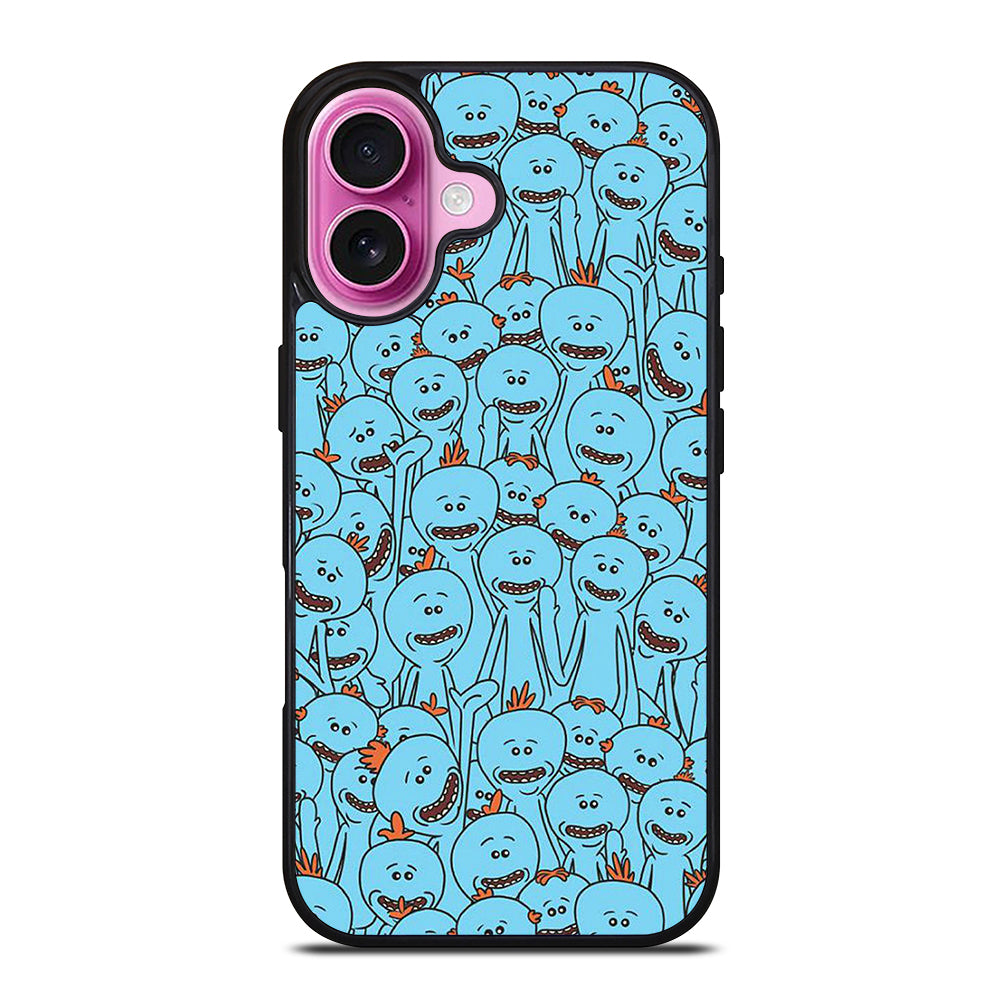 MR MEESEEKS PATTERN iPhone 16 Plus Case Cover