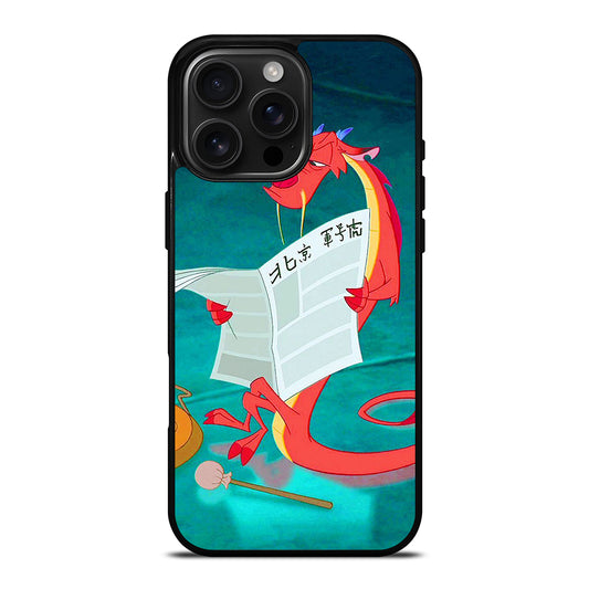 MUSHU MULAN DISNEY CARTOON iPhone 16 Pro Max Case Cover