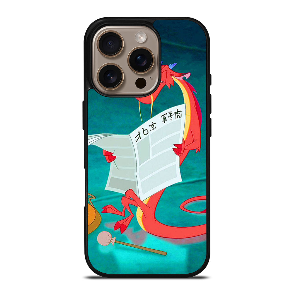 MUSHU MULAN DISNEY CARTOON iPhone 16 Pro Case Cover