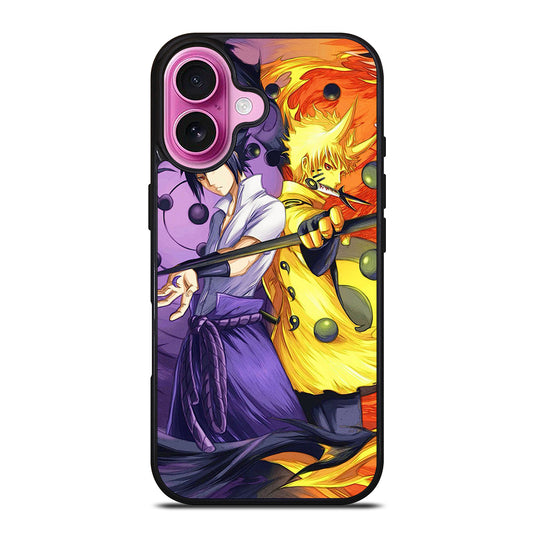 NARUTO VS SASUKE ANIME 3 iPhone 16 Plus Case Cover