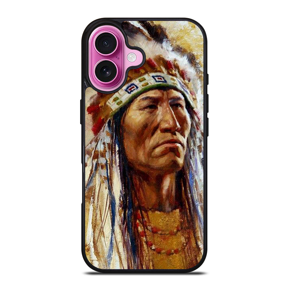 NATIVE AMERICAN PEOPLE ART iPhone 16 Plus Case Cover
