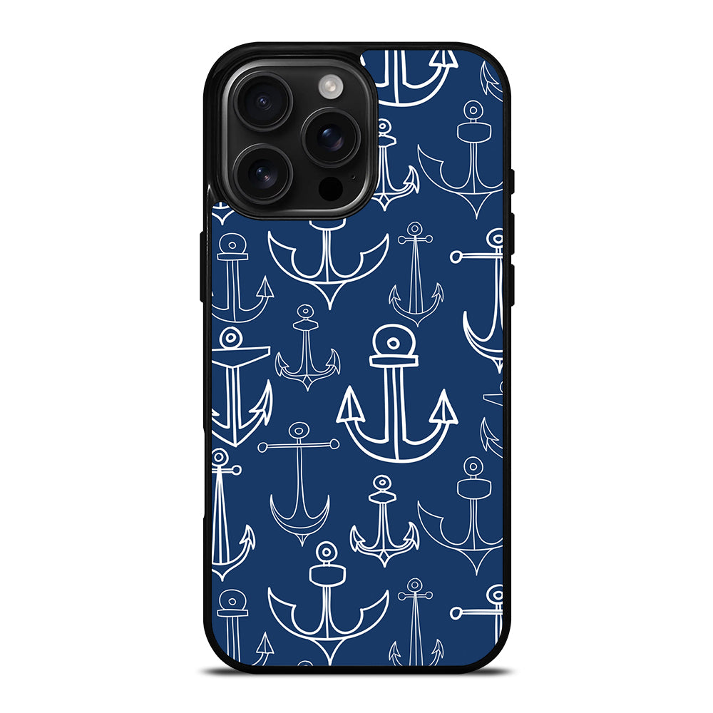 NAUTICAL ANCHOR PATTERN iPhone 16 Pro Max Case Cover