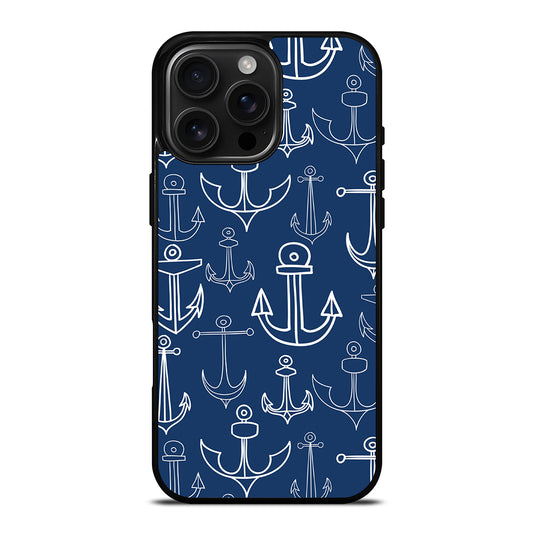 NAUTICAL ANCHOR PATTERN iPhone 16 Pro Max Case Cover