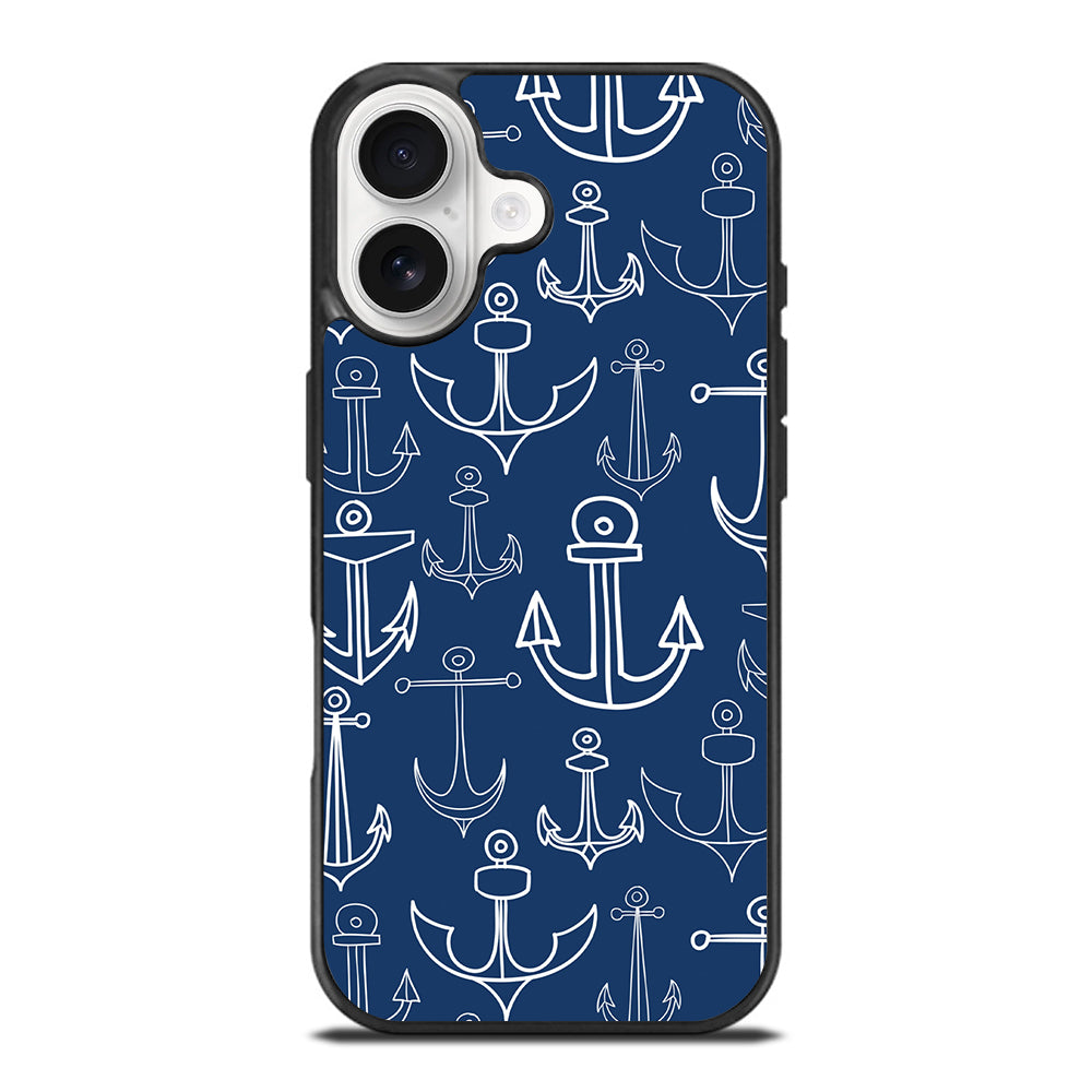 NAUTICAL ANCHOR PATTERN iPhone 17 Case Cover