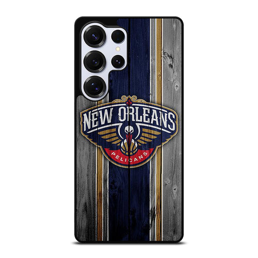 NEW ORLEANS PELICANS WOODEN LOGO Samsung Galaxy S25 Ultra Case Cover