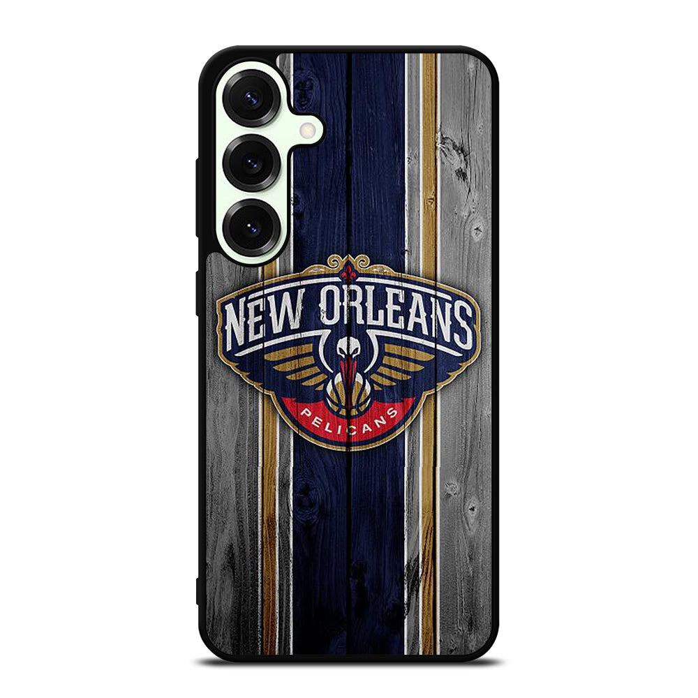 NEW ORLEANS PELICANS WOODEN LOGO Samsung Galaxy S25 Plus Case Cover