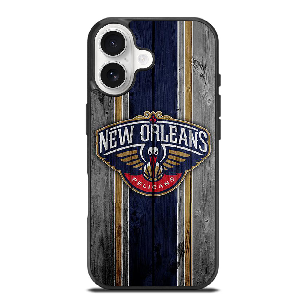 NEW ORLEANS PELICANS WOODEN LOGO iPhone 17 Case Cover