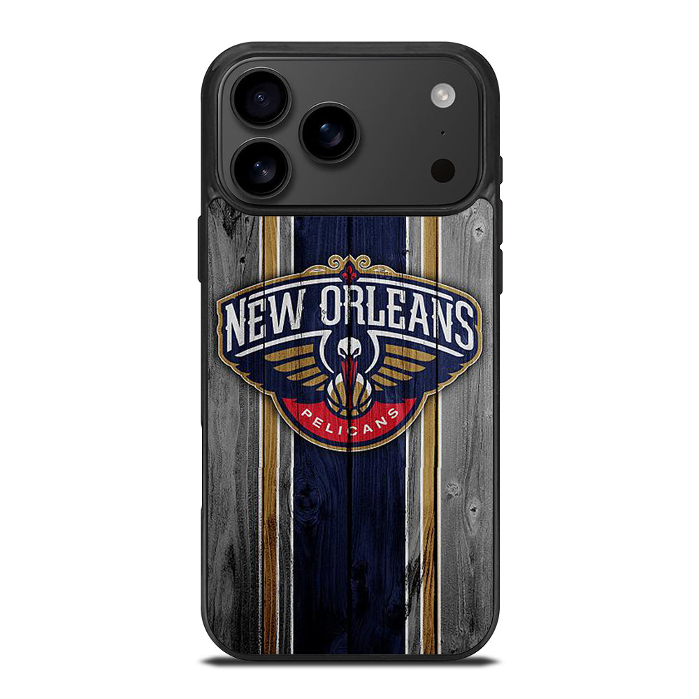 NEW ORLEANS PELICANS WOODEN LOGO iPhone 17 Pro Max Case Cover