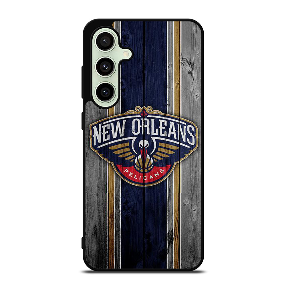 NEW ORLEANS PELICANS WOODEN LOGO Samsung Galaxy S24 FE Case Cover