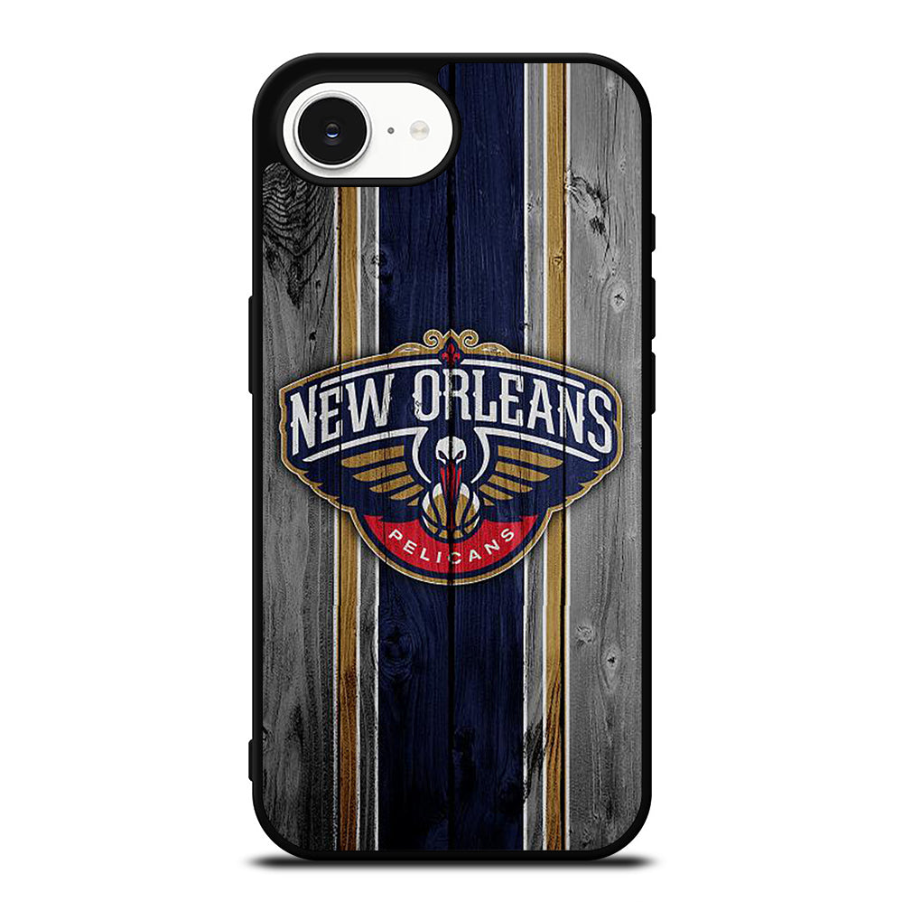 NEW ORLEANS PELICANS WOODEN LOGO iPhone 16e Case Cover