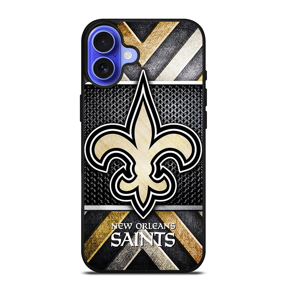 NEW ORLEANS SAINTS METAL LOGO iPhone 16 Case Cover