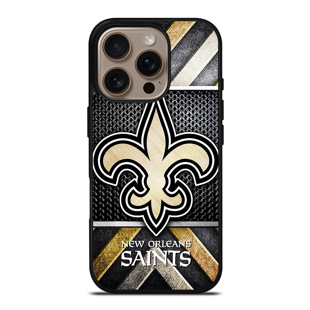 NEW ORLEANS SAINTS METAL LOGO iPhone 16 Pro Case Cover