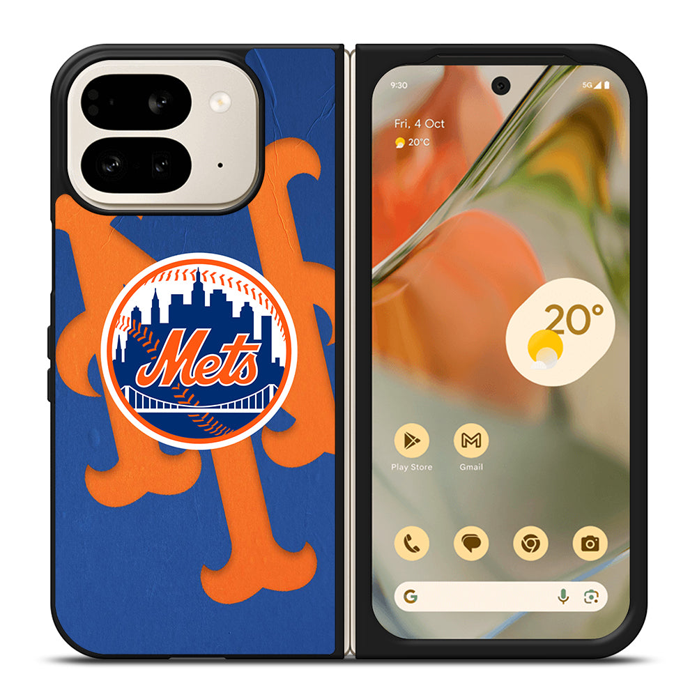 NEW YORK METS LOGO BASEBALL 1 Google Pixel 9 Pro Fold Case Cover