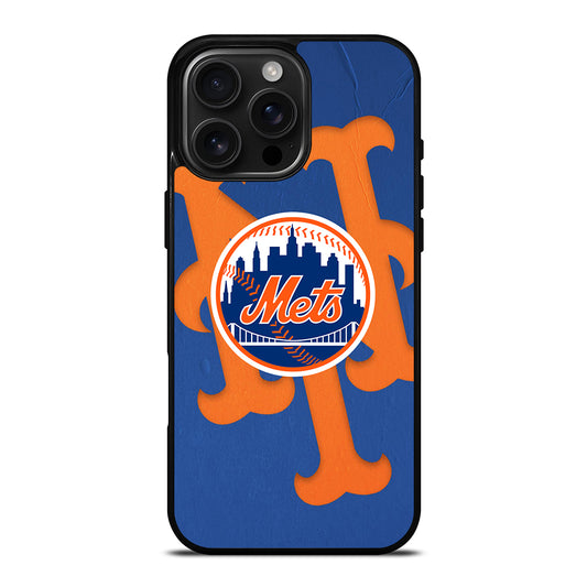 NEW YORK METS LOGO BASEBALL 1 iPhone 16 Pro Max Case Cover