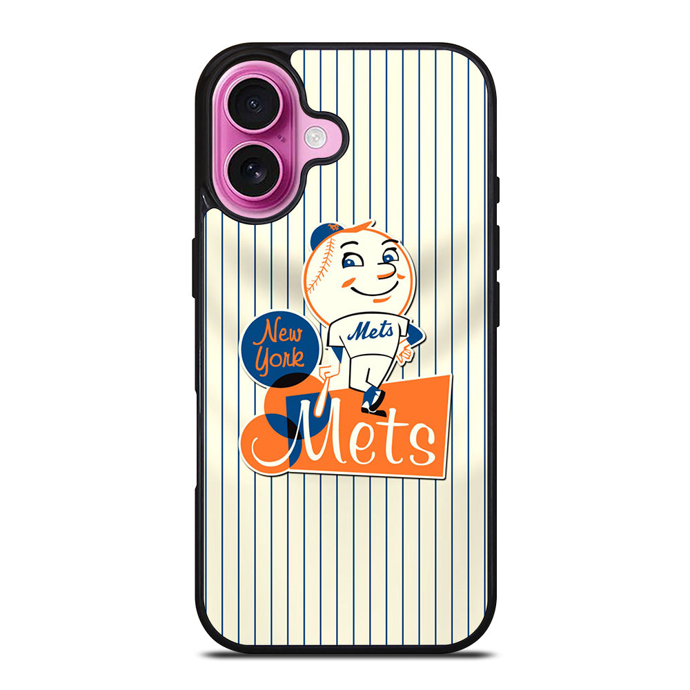 NEW YORK METS LOGO BASEBALL 2 iPhone 16 Plus Case Cover