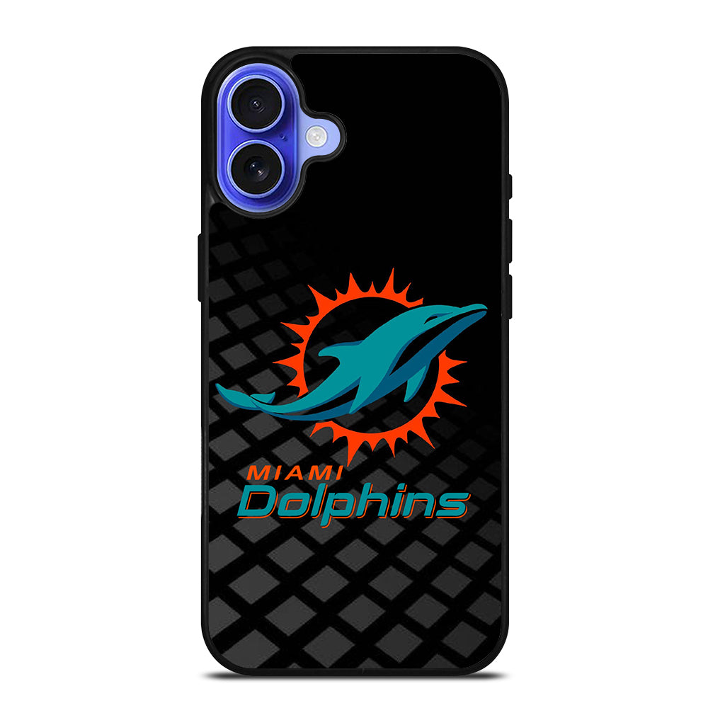 NFL MIAMI DOLPHINS LOGO 3 iPhone 16 Case Cover