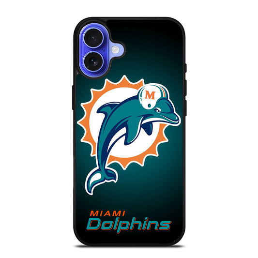 NFL MIAMI DOLPHINS LOGO 4 iPhone 16 Case Cover