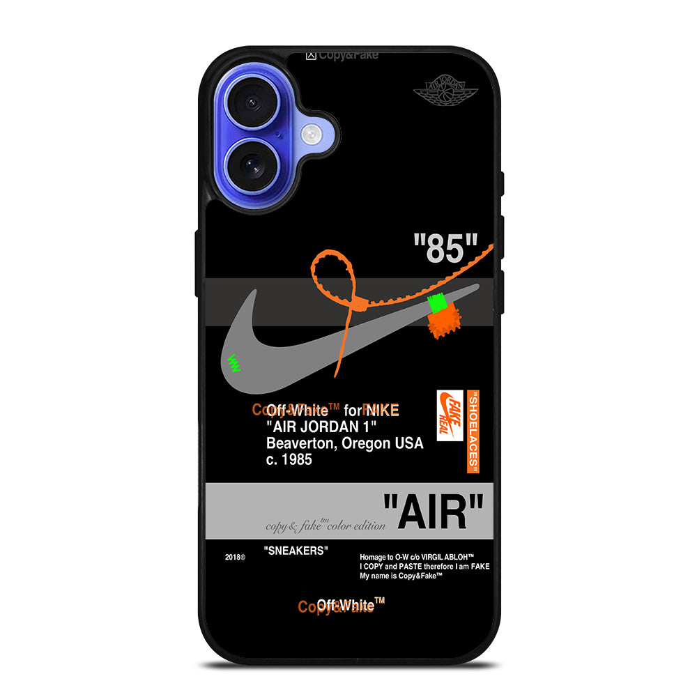 NIKE OFF WHITE AIR JORDAN 1 iPhone 16 Case Cover