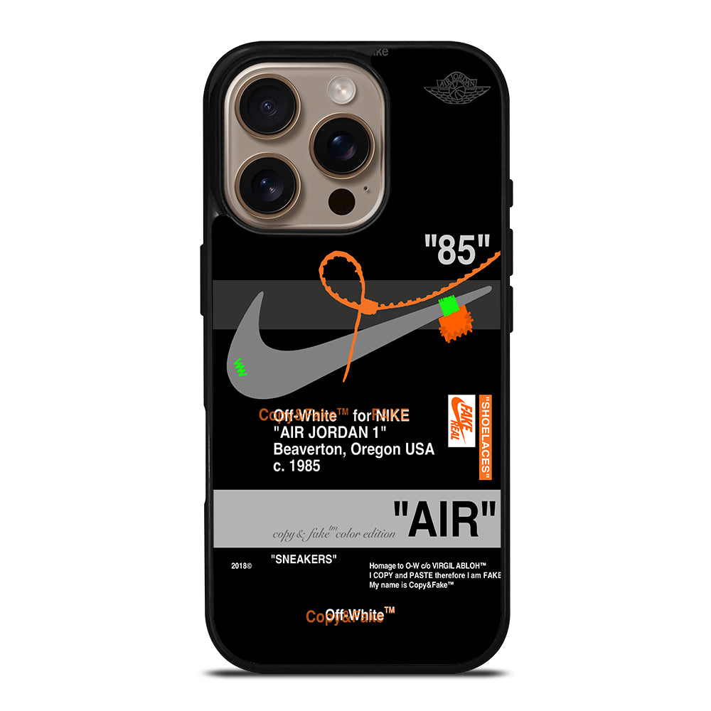 NIKE OFF WHITE AIR JORDAN 1 iPhone 16 Pro Case Cover